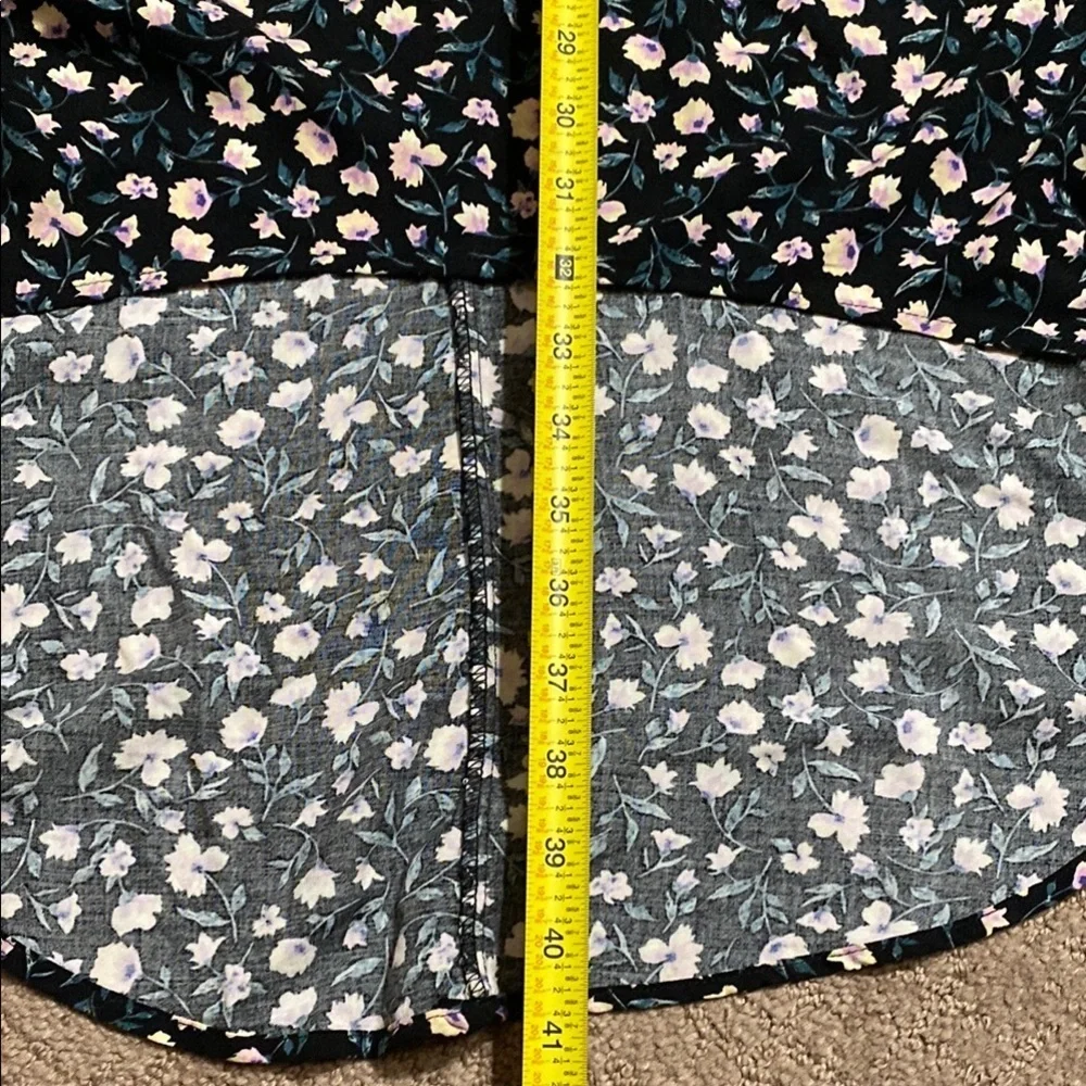 Floral Midi Dress with Smocking & Crisscross Back Size 7/9 Summer Stretch